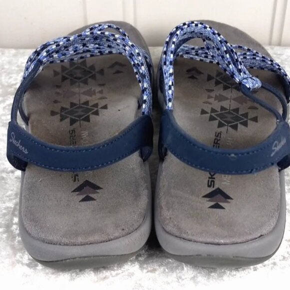 Skechers Women’s Strappy Gray/blue Sandal - Picture 3 of 3